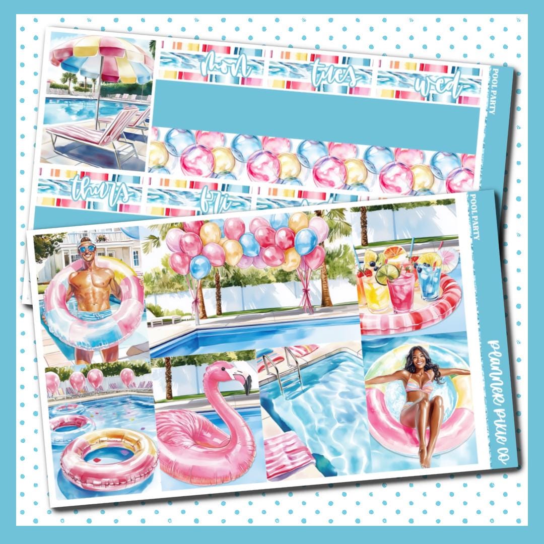 Deluxe Weekly Sticker Kit for Use With Standard Vertical Planners ...