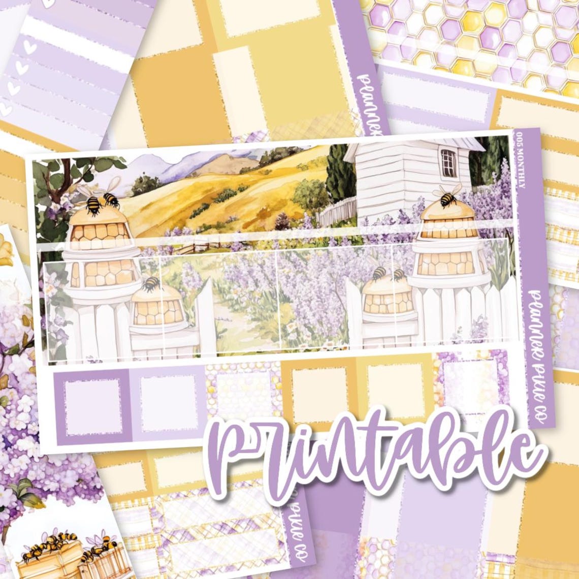 Printable Kit, Printable , Cut Line Files, Instant Download, Monthly ...