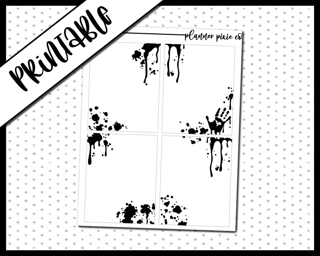 Foil Ready Printable Stickers Overlays Digital Planner - Etsy