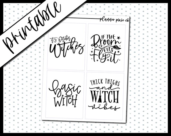 Foil Ready Printable Stickers Overlays Digital Planner - Etsy
