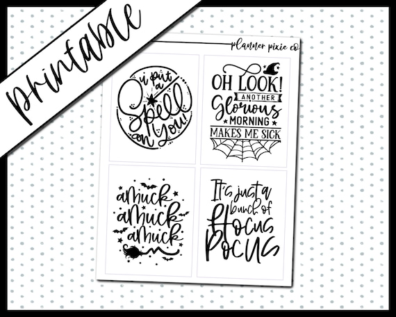Foil Ready Printable Stickers Overlays Digital Planner - Etsy