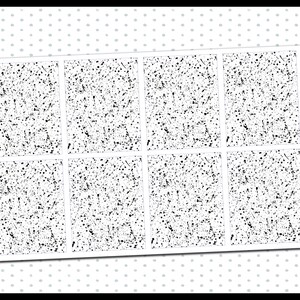 Könnte beinhalten: Acht schwarz-weiße bedruckbare Planer-Aufkleber mit einem gesprenkelten Design. Die Aufkleber sind mit "Planner Pixie Co." beschriftet.