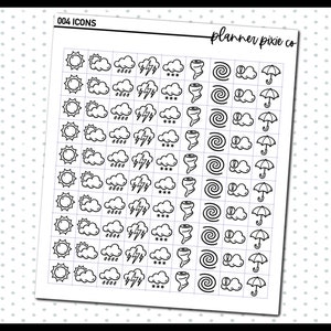 MINI Foiled Icons, (004) Weather Icon Stickers