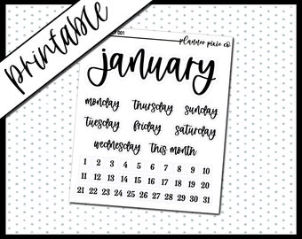 Foil Ready, Printable Monthly Scripts, Printable , Cut Line Files, Instant Download,