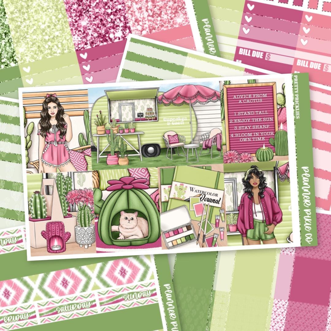Deluxe Weekly Sticker Kit for Use With Standard Vertical Planners ...