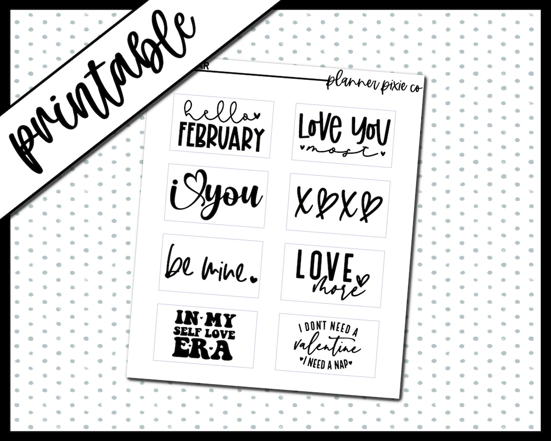 Foil Ready, Printable Stickers, SIDEBAR Overlays, Digital Planner ...