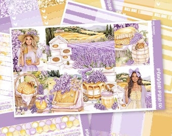 Deluxe Weekly Sticker Kit For Use With Standard Vertical Planners, "Oh, Honey"