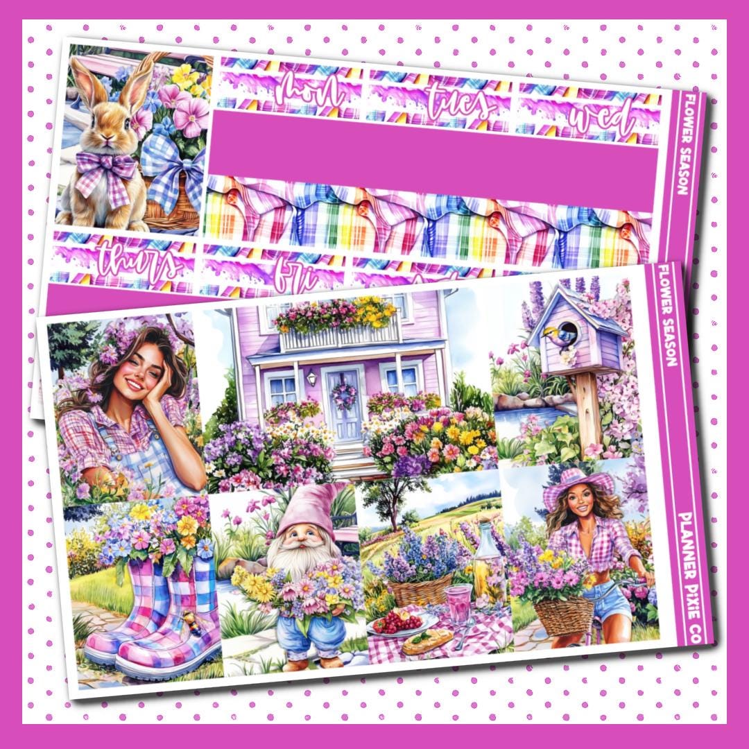 Deluxe Weekly Sticker Kit for Use With Standard Vertical Planners ...