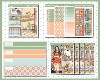 Add On Box, Stickers For Use With Standard Vertical Planners, "Taco Night"