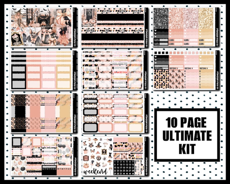 Deluxe Weekly Sticker Kit for Use With Standard Vertical Planners ...