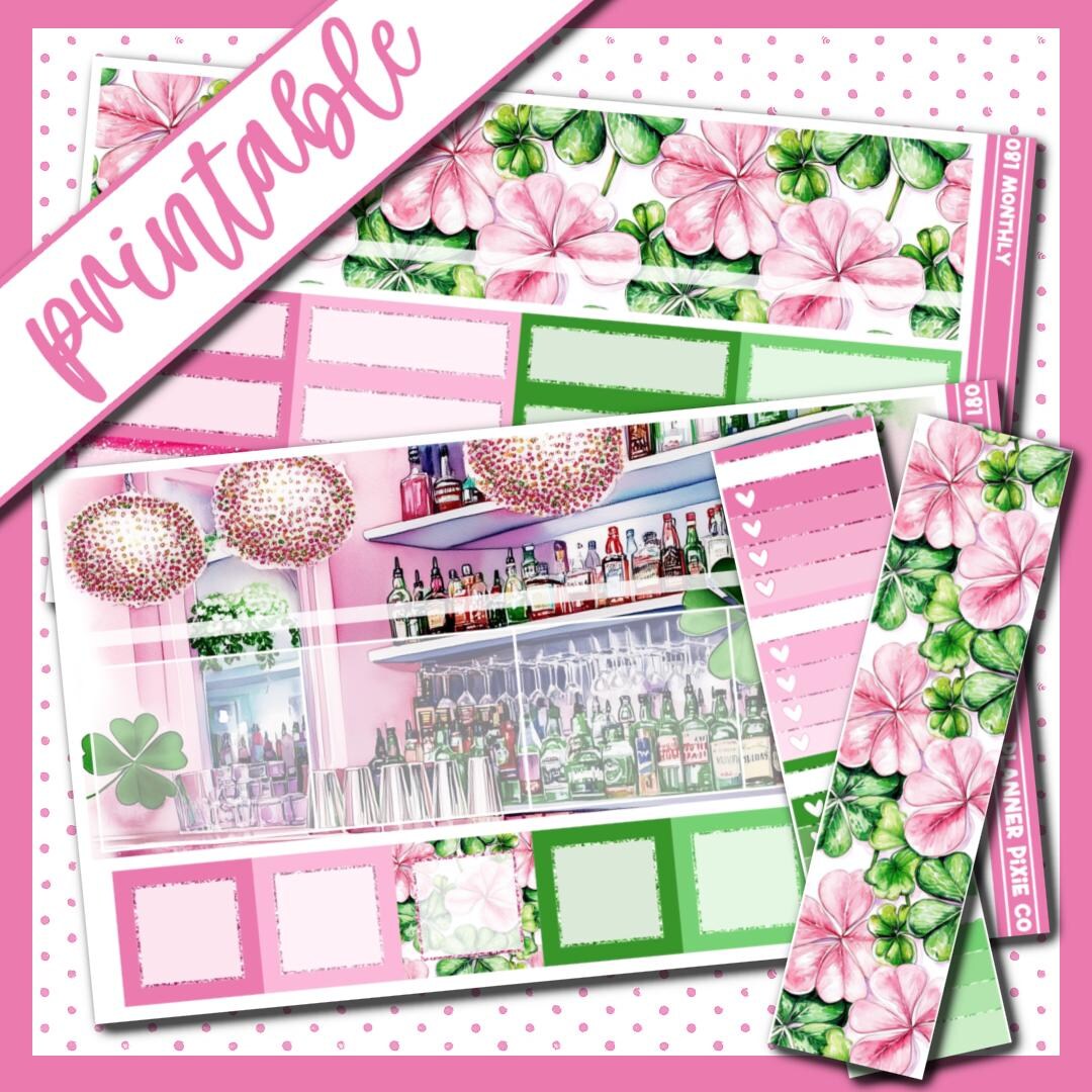 Printable Kit, Printable , Cut Line Files, Instant Download, Monthly ...