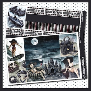 Deluxe Weekly Sticker Kit For Use With Standard Vertical Planners, &quot;Gothic Summer&quot;