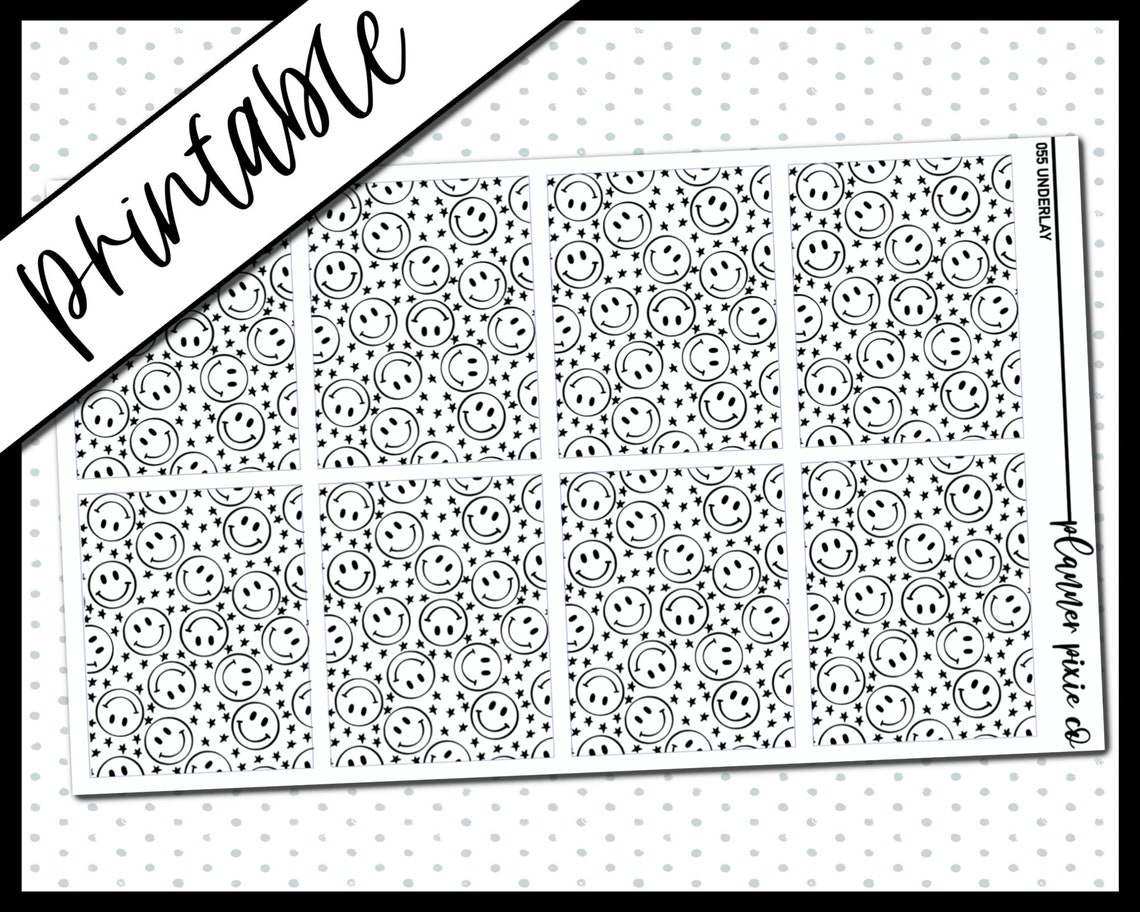 Printable Stickers Foil Ready Printable Digital Planner - Etsy