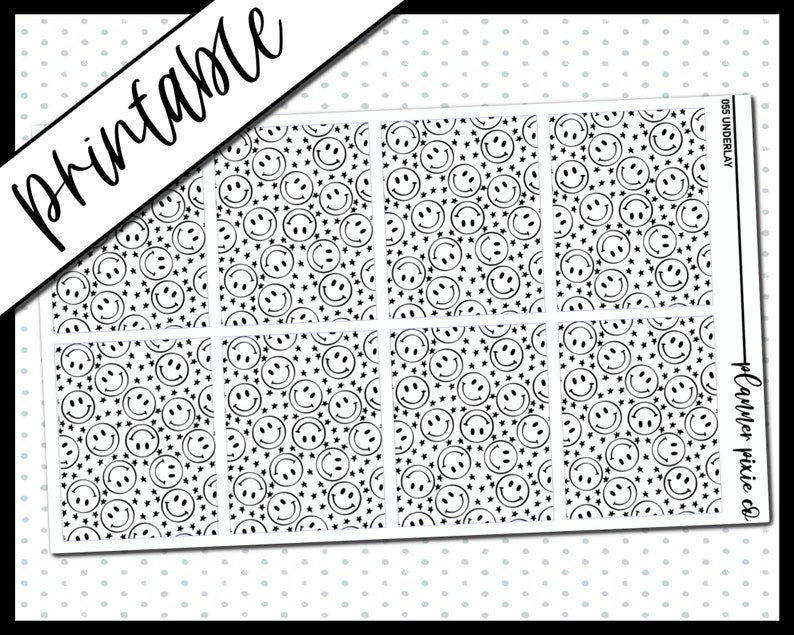 Printable Stickers Foil Ready Printable Digital Planner - Etsy