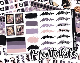 Printable Journaling Kit // Printable  // Cut Line Files // Instant Download // "Fright Night"