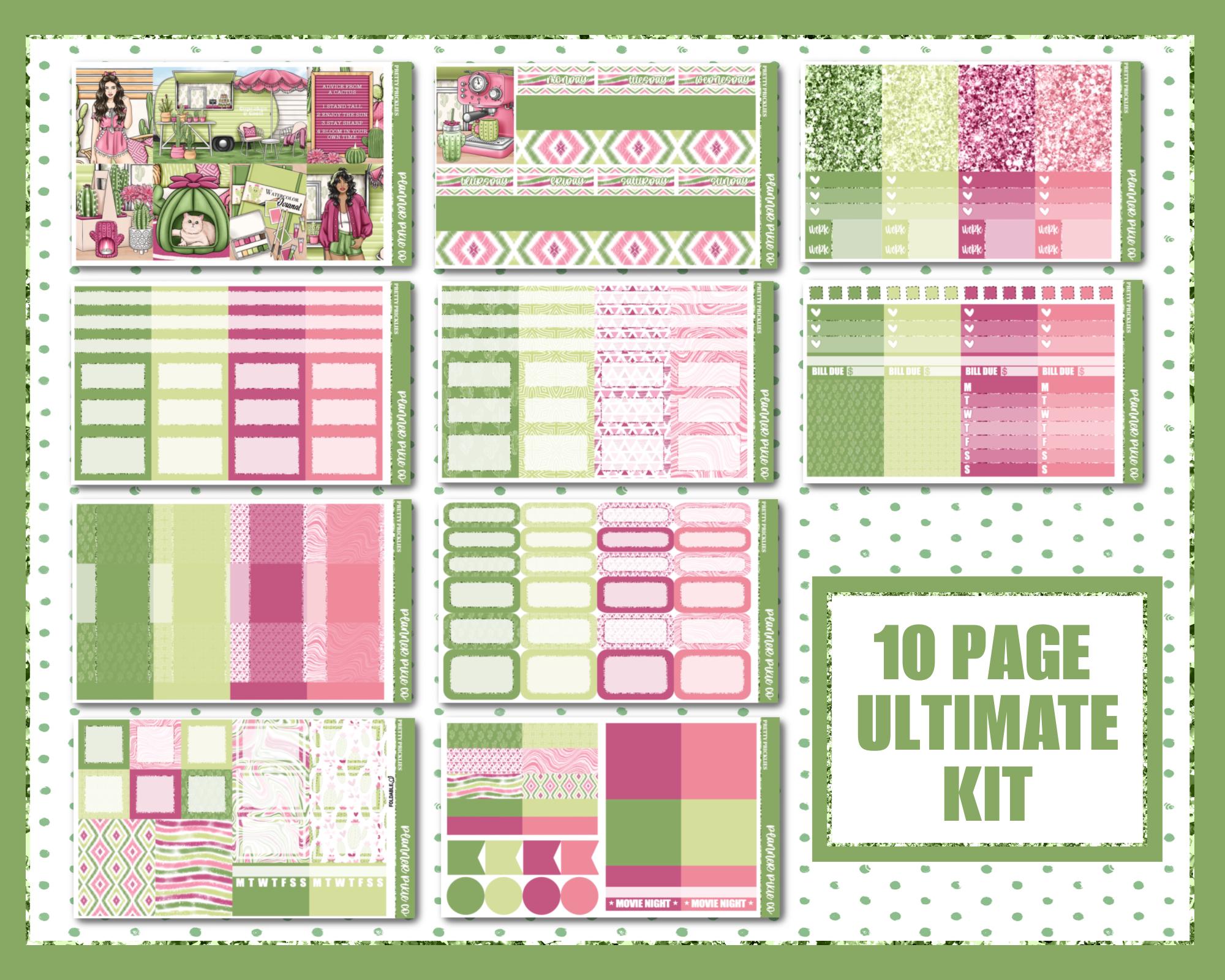 Deluxe Weekly Sticker Kit for Use With Standard Vertical Planners ...