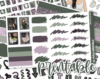 Kit de diario imprimible // Imprimible // Archivos de líneas de corte // Descarga instantánea // "Magia práctica"