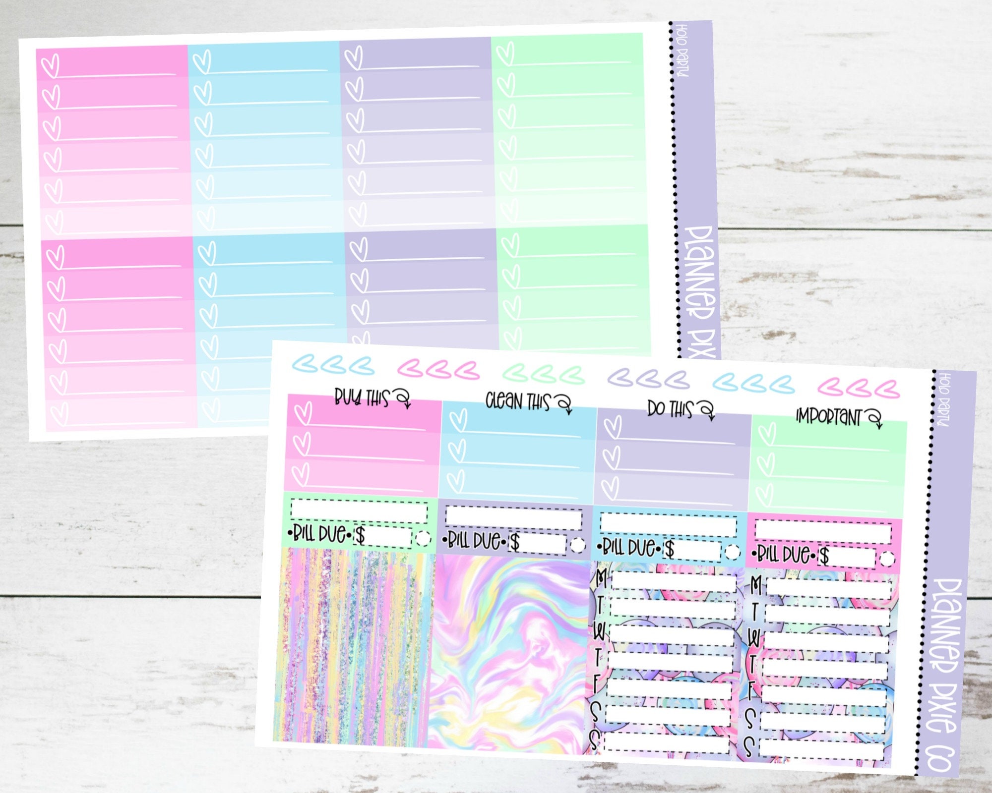 Deluxe Weekly Sticker Kit For Use With Standard Vertical Etsy