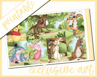 Printable Weekly Kit // Printable  // Cut Line Files // Instant Download // "Hunny Bear"