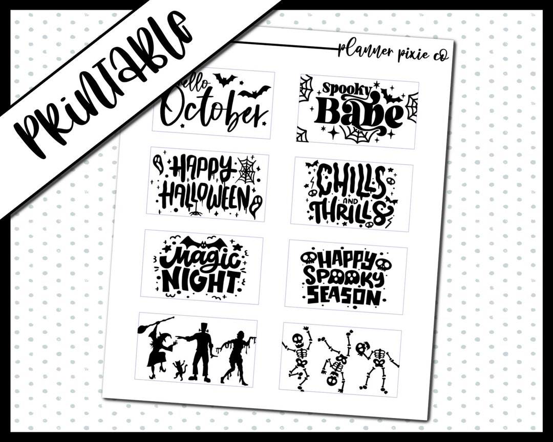Foil Ready, Printable Stickers, SIDEBAR Overlays, Digital Planner ...
