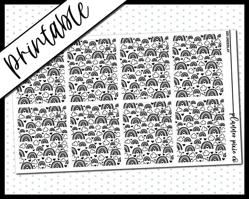 Printable Stickers Foil Ready Printable Digital Planner - Etsy