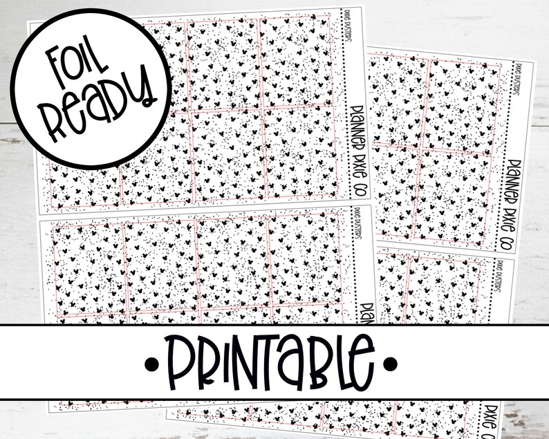 Foil Ready Printable Stickers Printable PDF Cut Line Files Etsy Foil Ready Printable Stickers Printable PDF Cut Line Files Etsy