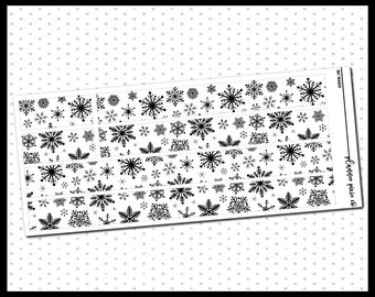 Foiled Washi Overlay, (041) Foiled Overlays, Foiled Stickers, Winter, Schneeflocken, Weihnachten