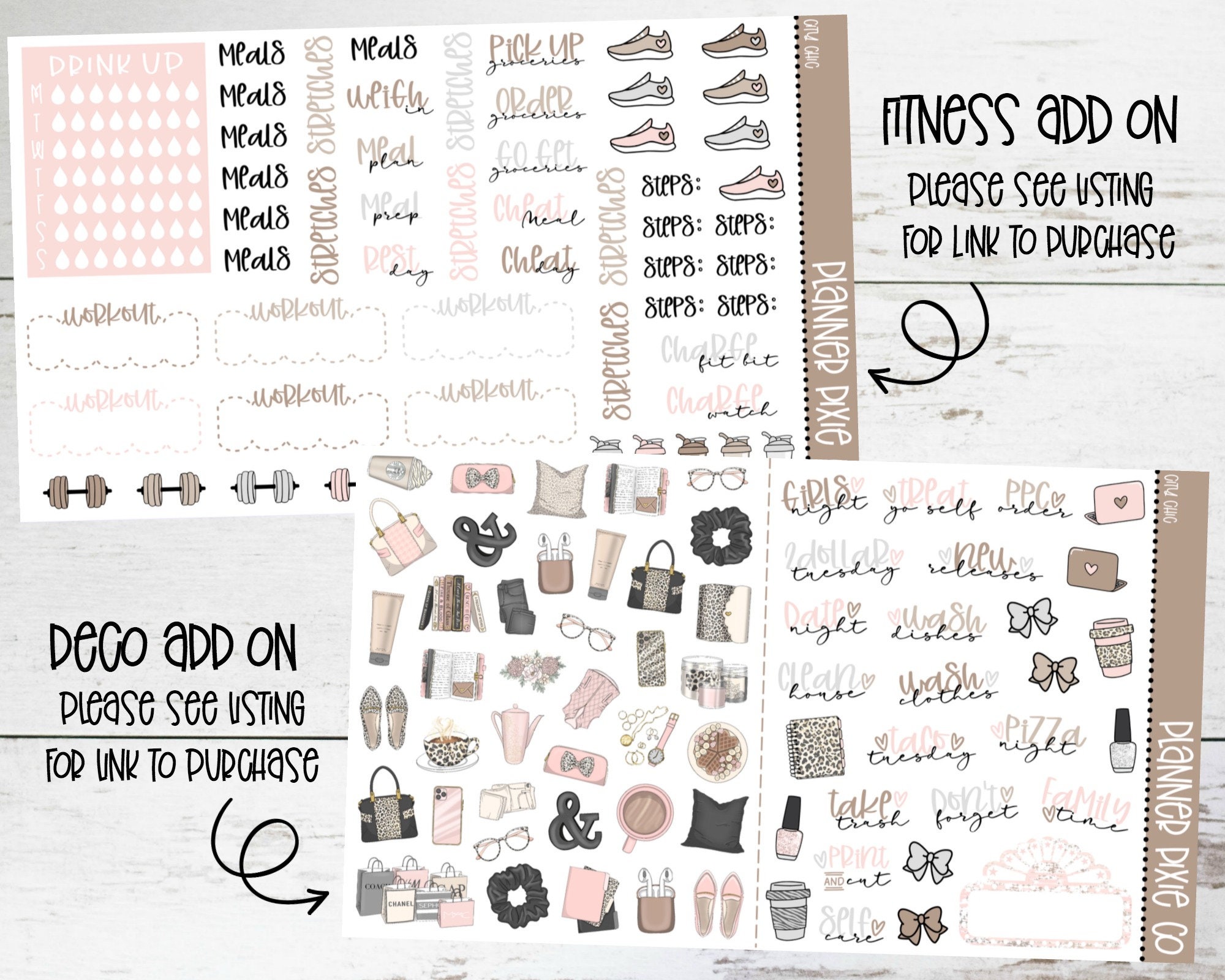 Deluxe Weekly Sticker Kit For Use With 1.5 Wide Standard Etsy