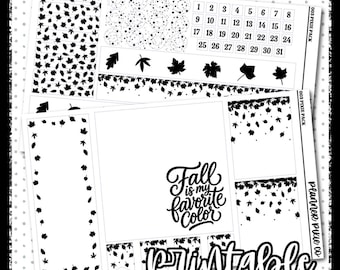 Foil Ready, Foil Bundle, Pixie Pack, Printable , Cut Line Files, Instant Download, Fall, Leaves
