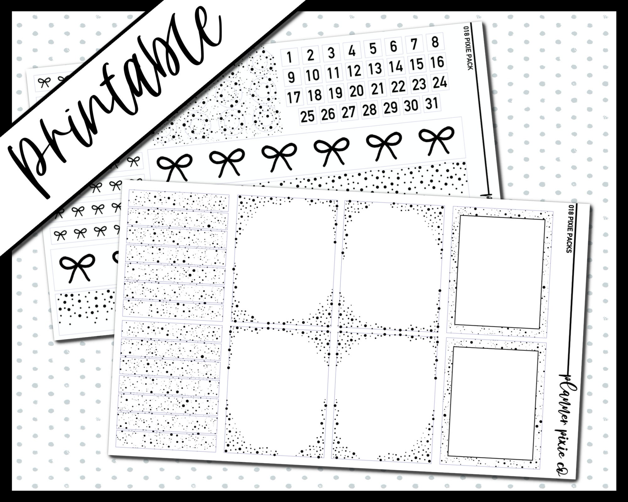 Foil Ready, Foil Bundle, Pixie Pack, Printable , Cut Line Files, Instant Download, Confetti