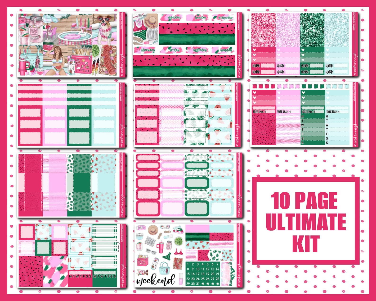 Printable Weekly Kit // Printable // Cut Line Files // Instant Download ...