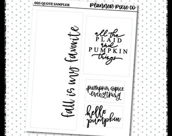 Foiled Overlay Quotes, (005) Quote Sampler, Fall