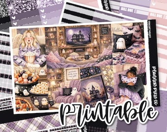 Printable Weekly Kit // Printable  // Cut Line Files // Instant Download // "Fright Night"