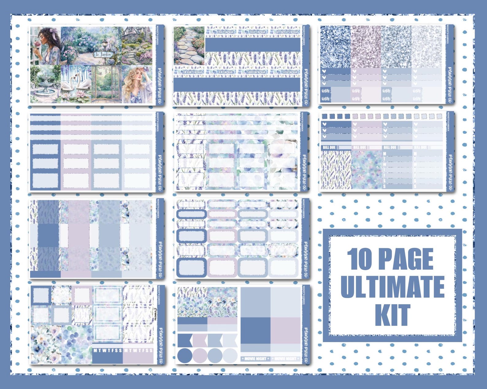 Deluxe Weekly Sticker Kit for Use With Standard Vertical Planners ...