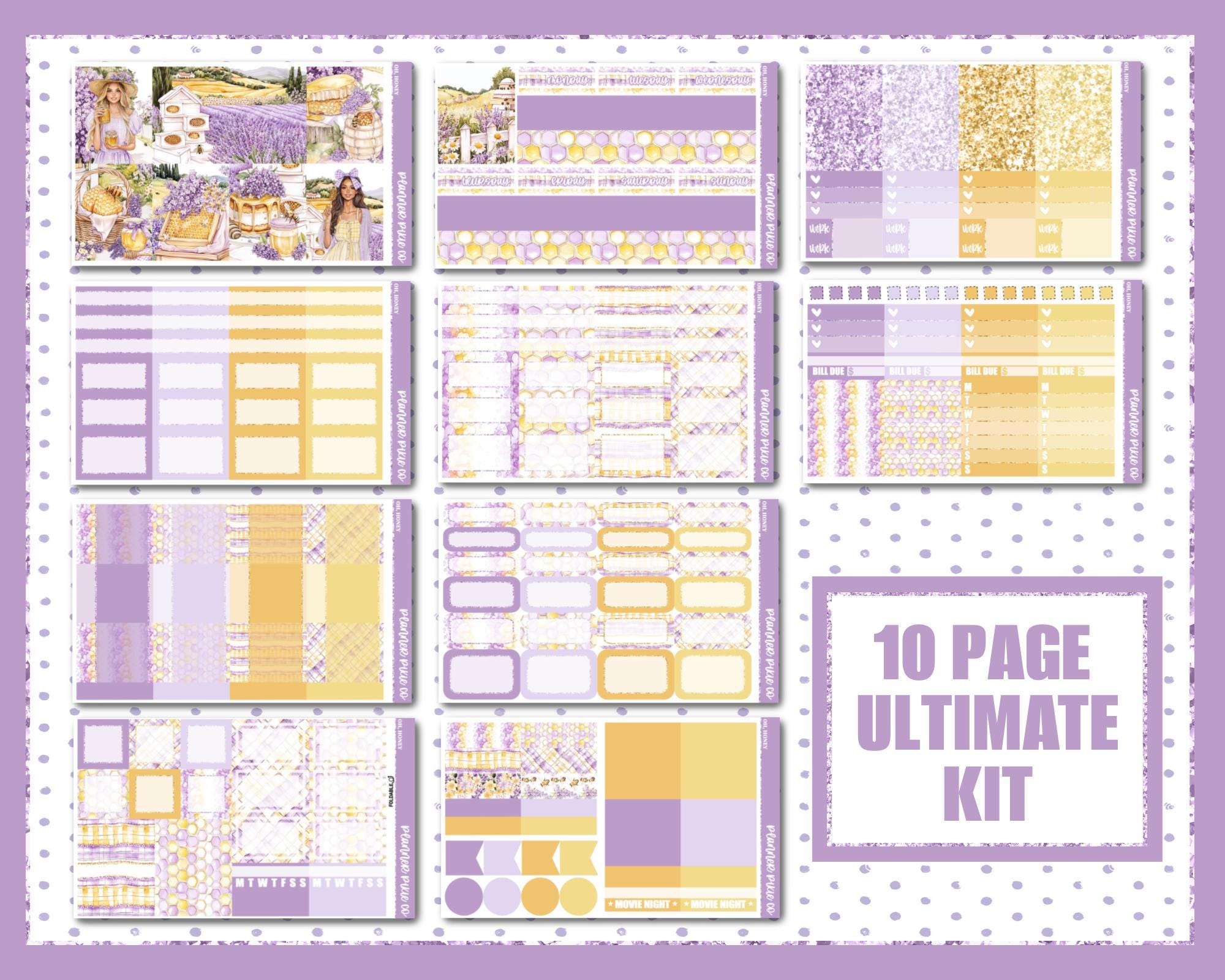 Deluxe Weekly Sticker Kit for Use With Standard Vertical Planners, "oh ...