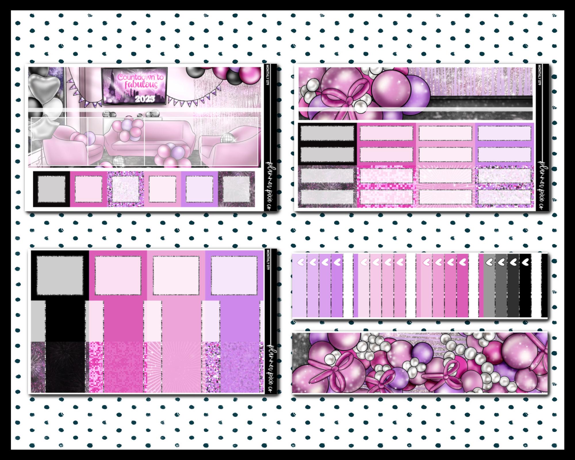 Printable Kit, Printable , Cut Line Files, Instant Download, Monthly ...