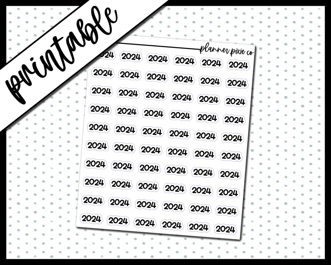 Foil Ready Printable Stickers Overlays Digital Planner - Etsy