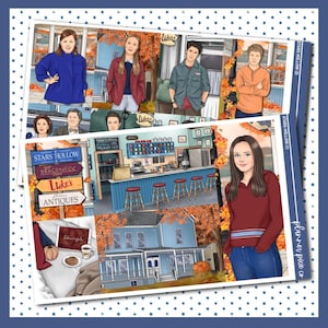 Add On Box, Naklejki do stosowania ze standardowymi pionowymi planerami, „Stars Hollow”