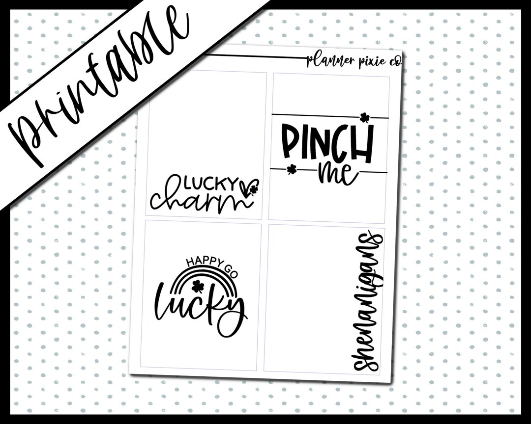 Foil Ready, Printable Stickers, Overlays, Digital Planner Stickers, St ...