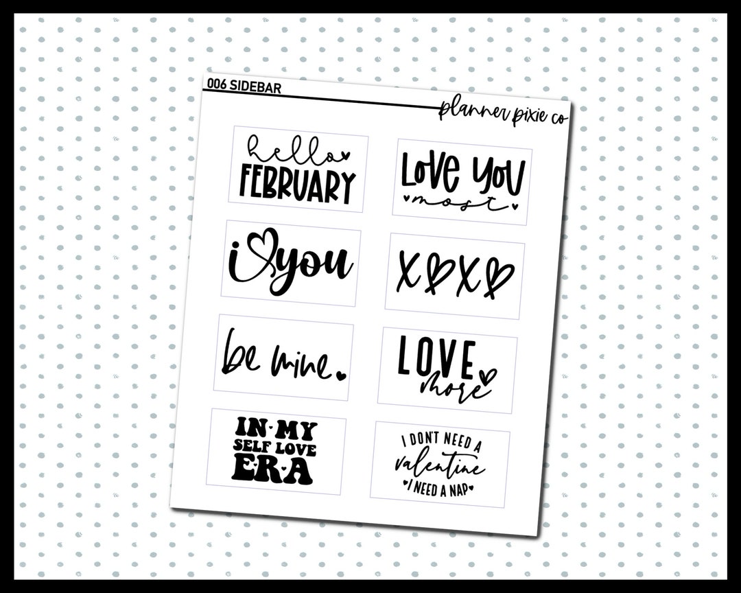 Foiled Overlay SIDEBAR Quotes, (006) Quote Stickers, February ...
