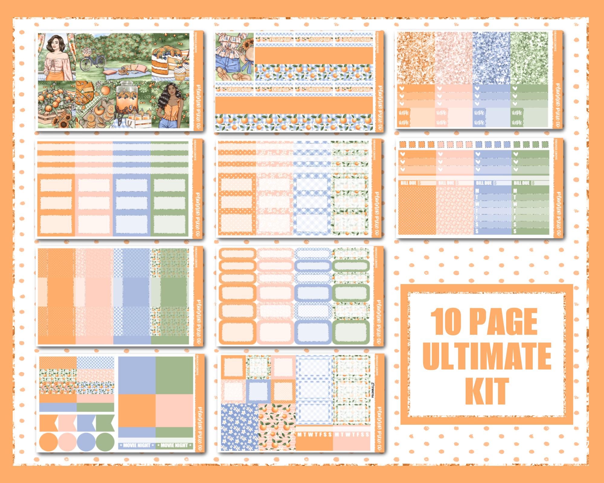 Deluxe Weekly Sticker Kit for Use With Standard Vertical Planners ...