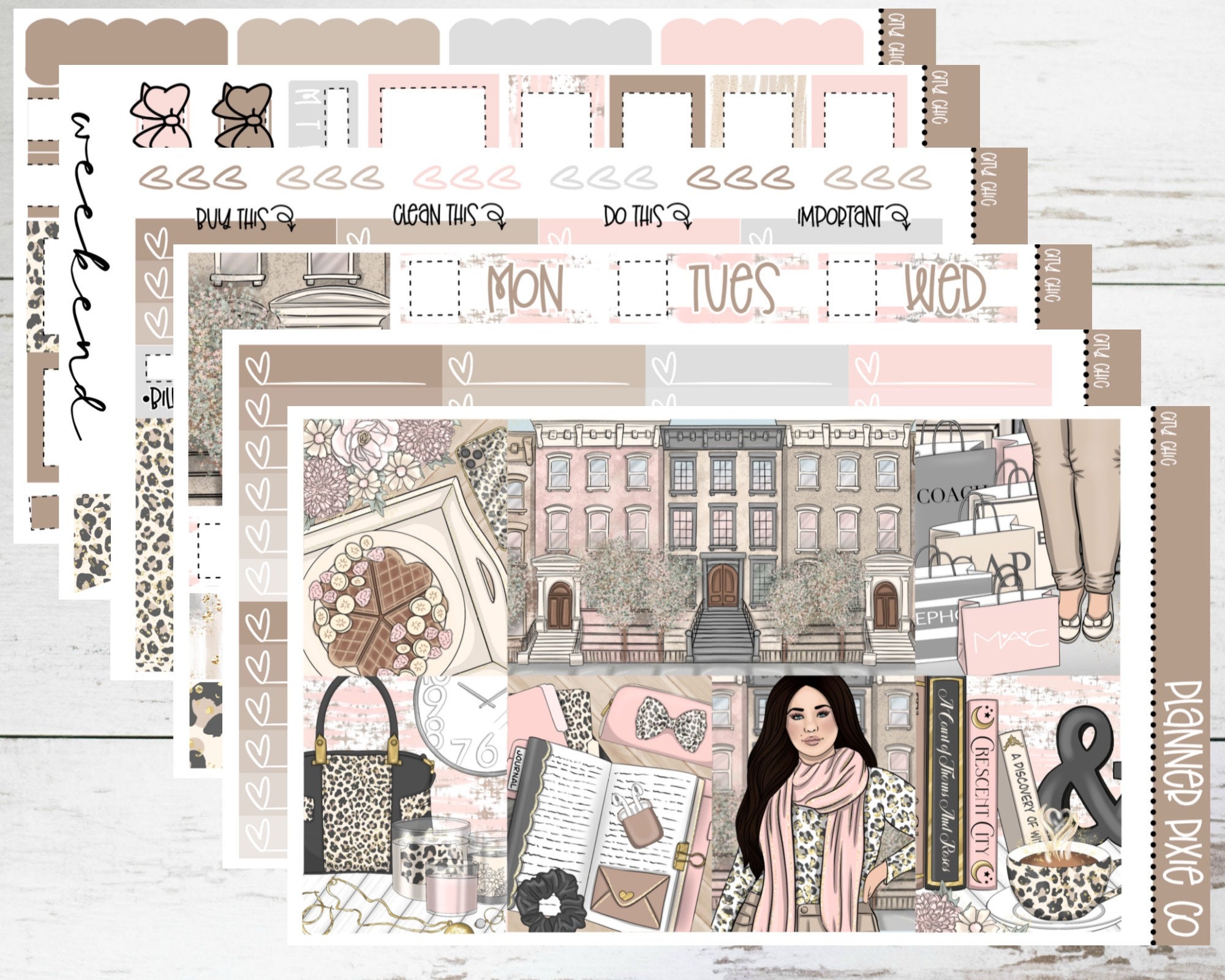 Deluxe Weekly Sticker Kit For Use With 1.5 Wide Standard Etsy