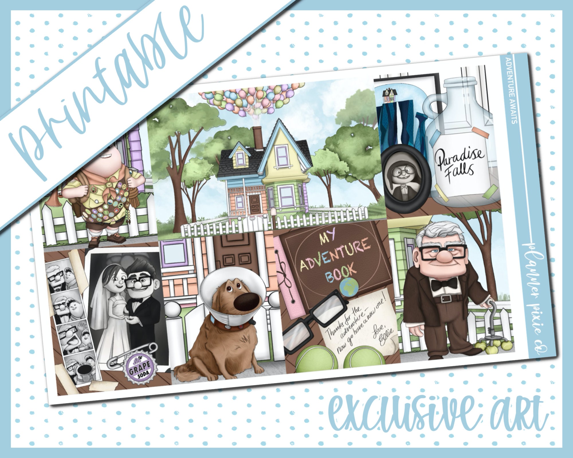 Printable Weekly Kit // Printable // Cut Line Files // Instant Download //  adventure Awaits -  Sweden