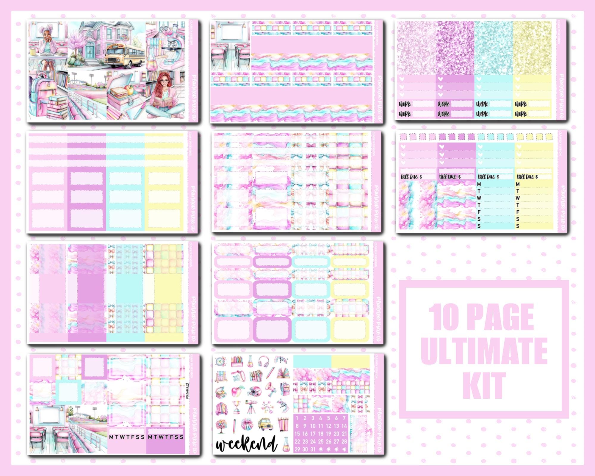 Printable Weekly Kit // Printable // Cut Line Files // Instant Download ...