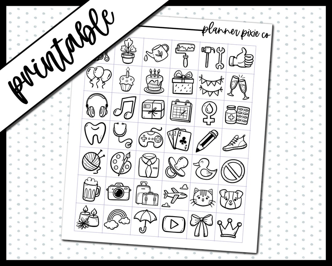 Foil Ready, Printable Stickers, Overlays, Digital Planner Stickers ...