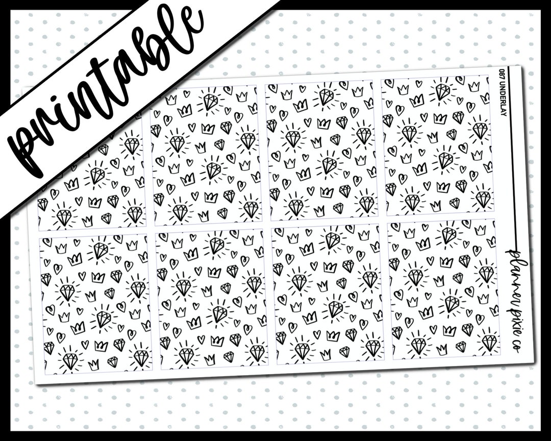 Printable Stickers, Foil Ready, Printable , Digital Planner Stickers ...