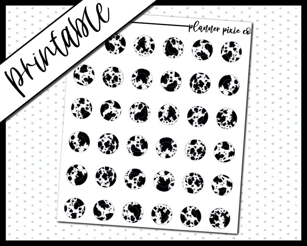 Foil Ready Printable Stickers Printable Cut Line Files - Etsy