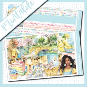 Kit semanal imprimible // Imprimible // Archivos de corte // Descarga instantánea // "Primavera burbujeante"