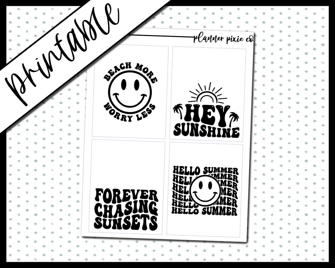 Foil Ready, Printable Stickers, Overlays, Digital Planner Stickers ...