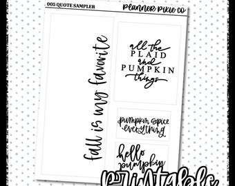 Foil Ready, Printable Stickers, Overlays, Digital Planner Stickers,Fall